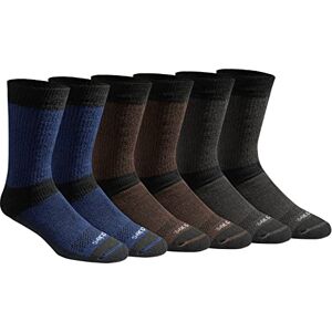 I611010 Dickies Men's Dri-Tech Moisture Control Max Full Cushion Crew Socks, Available in M-XL (6, 12 Pairs), Brown Blue Grey (6 Pairs), Large I611010 Dickies Men's Dri-Tech Moisture Control Max Full Cushion Crew Socks, Available in M-XL (6, 12 Pairs), Brown Blue Grey (6 Pairs), Large