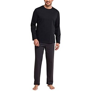 154749-000 Schiesser Męski garnitur Essentials długi dwuczęściowy piżama, czarny (schwarz 000), 54 154749-000 Schiesser Męski garnitur Essentials długi dwuczęściowy piżama, czarny (schwarz 000), 54