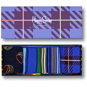 XNAV09-6550 Happy Socks 4-Pack Navy Socks Set, kolorowe i zabawne, skarpetki dla kobiet i mężczyzn, Niebieski (36-40) XNAV09-6550 Happy Socks 4-Pack Navy Socks Set, kolorowe i zabawne, skarpetki dla kobiet i mężczyzn, Niebieski (36-40)