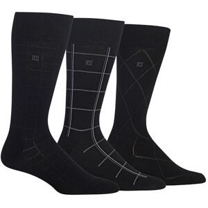 CD106PK-1-SS 6-12/SS 10-13 Chaps Men's Classic Dress Crew Socks-3 Pair Pack-Pattern and Solid Color Designs, Dashed Windowpane (Black), Shoe Size: 10-13 CD106PK-1-SS 6-12/SS 10-13 Chaps Men's Classic Dress Crew Socks-3 Pair Pack-Pattern and Solid Color Designs, Dashed Windowpane (Black), Shoe Size: 10-13
