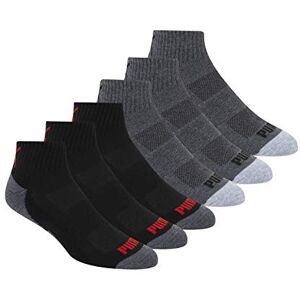 P105497 PUMA Socks Men's Quarter Cut Socks, Sock Size:10-13/Shoe Size: 6-12 Grey, Sock Size:10-13/Shoe Size: 6-12 (Pack of 6) P105497 PUMA Socks Men's Quarter Cut Socks, Sock Size:10-13/Shoe Size: 6-12 Grey, Sock Size:10-13/Shoe Size: 6-12 (Pack of 6)