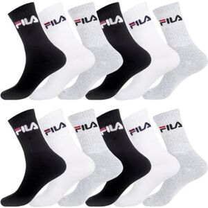 Fila Skarpety Sportswear Mężczyźni, Skarpetki Męskie, Nie podrażniają, Trwałe (zestaw 12 sztuk), Wielokolorowy (Wielokolorowy A Mc), 43/46 EU Fila Skarpety Sportswear Mężczyźni, Skarpetki Męskie, Nie podrażniają, Trwałe (zestaw 12 sztuk), Wielokolorowy (Wielokolorowy A Mc), 43/46 EU