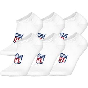 22100009 NFL SHIELD 6pk Sneaker Socks WHT 35/38 22100009 NFL SHIELD 6pk Sneaker Socks WHT 35/38