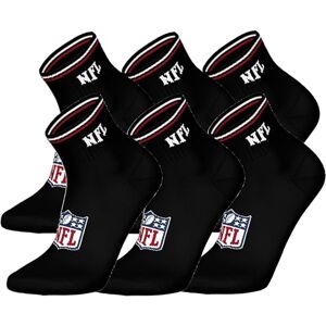22100008 NFL SHIELD 6pk Quarter Socks BLK 39/42 22100008 NFL SHIELD 6pk Quarter Socks BLK 39/42
