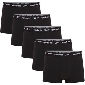 U5_C8285_RBK_5PKB_S Reebok Bokserki Chłopięce dla Mężczyzn, 5 Sztuk, Męskie Bokserki Sportowe, Oddychająca i Rozciągliwa Bawełniana Bielizna dla Mężczyzn, Wielopak, Czarny, S U5_C8285_RBK_5PKB_S Reebok Bokserki Chłopięce dla Mężczyzn, 5 Sztuk, Męskie Bokserki Sportowe, Oddychająca i Rozciągliwa Bawełniana Bielizna dla Mężczyzn, Wielopak, Czarny, S