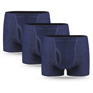 FAMI HELPER Męskie spodnie na nietrzymanie moczu, bokserki z chłonną podkładką, 300 ml, pojemność moczu, bawełna, zmywalne, wielokrotnego użytku, szczelne spodnie na nietrzymanie moczu, dla mężczyzn, niebieskie, FAMI HELPER Męskie spodnie na nietrzymanie moczu, bokserki z chłonną podkładką, 300 ml, pojemność moczu, bawełna, zmywalne, wielokrotnego użytku, szczelne spodnie na nietrzymanie moczu, dla mężczyzn, niebieskie,