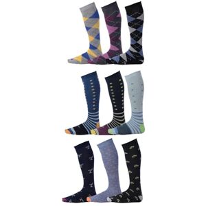0850044376056 Pierre Henry Socks Męskie skarpety do sukienki nad łydkę (9 sztuk), Ułożone, 46-52 Plus Tall 0850044376056 Pierre Henry Socks Męskie skarpety do sukienki nad łydkę (9 sztuk), Ułożone, 46-52 Plus Tall