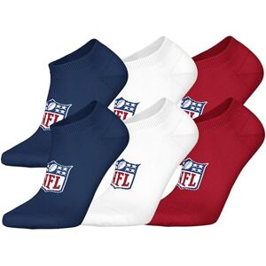 22100009 NFL SHIELD 6pk Sneaker Socks BLU/WHT/RED 39/42 22100009 NFL SHIELD 6pk Sneaker Socks BLU/WHT/RED 39/42