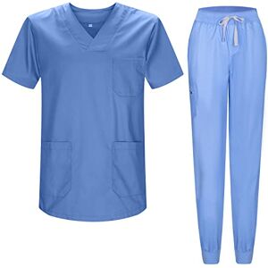 MZ-817-8316 MISEMIYA Piżama Sanitarna Zestawy Uniform Sanitarnych Unisex Mundury Medyczne 817-8316, Błękitny, XXL MZ-817-8316 MISEMIYA Piżama Sanitarna Zestawy Uniform Sanitarnych Unisex Mundury Medyczne 817-8316, Błękitny, XXL