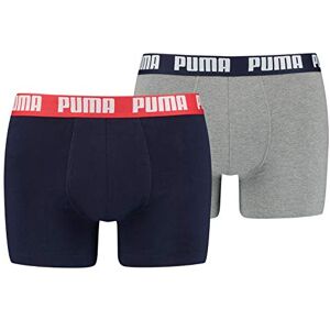 521015001 Puma Męskie Basic Bokserki, Niebieski/Szary Melanż, L (2 Sztuki) 521015001 Puma Męskie Basic Bokserki, Niebieski/Szary Melanż, L (2 Sztuki)
