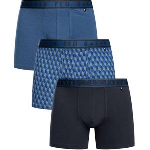 TBB09 Ted Baker Bokserki męskie (3 sztuki), Niebieski (Estate Blue) / Statesman/Navy, S TBB09 Ted Baker Bokserki męskie (3 sztuki), Niebieski (Estate Blue) / Statesman/Navy, S