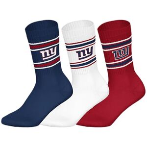 22200001 NEW YORK GIANTS 3pk Crew Socks DBL/WHT/RED 39/42 22200001 NEW YORK GIANTS 3pk Crew Socks DBL/WHT/RED 39/42