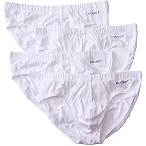 021432-10001-S 2(X) IST Męskie bawełniane rozciągliwe majtki bikini 4-pak, biały, S 021432-10001-S 2(X) IST Męskie bawełniane rozciągliwe majtki bikini 4-pak, biały, S