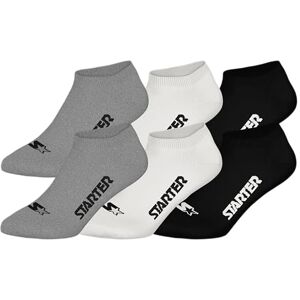 14100071 STARTER 6pk Sneaker Socks MGR/WHT/BLK 35/38 14100071 STARTER 6pk Sneaker Socks MGR/WHT/BLK 35/38
