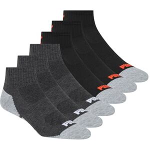 P105497 PUMA Socks Men's Quarter Cut Socks, Dark Grey, Sock Size:10-13/Shoe Size: 6-12 (Pack of 6) P105497 PUMA Socks Men's Quarter Cut Socks, Dark Grey, Sock Size:10-13/Shoe Size: 6-12 (Pack of 6)