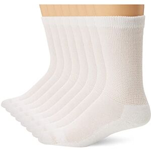 85958031810220 MediPeds mens 8 Pair Diabetic Extra Wide Crew Socks, White, Shoe Size 6-10 US 85958031810220 MediPeds mens 8 Pair Diabetic Extra Wide Crew Socks, White, Shoe Size 6-10 US