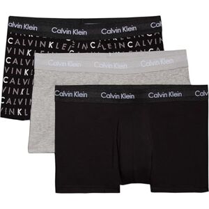 U2664G-YKS Calvin Klein 3P Low Rise Trunk Bokserki (szorty) Mężczyźni, Czarny/szary Heather/Subdued Logo, S U2664G-YKS Calvin Klein 3P Low Rise Trunk Bokserki (szorty) Mężczyźni, Czarny/szary Heather/Subdued Logo, S