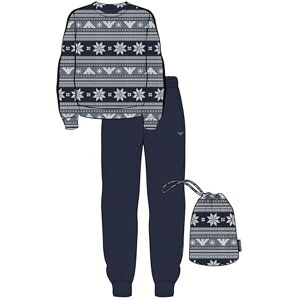 EM000617 EMPORIO ARMANI Męska świąteczna piżama z mankietami zestaw niebieski, L, NIEBIESKI, L EM000617 EMPORIO ARMANI Męska świąteczna piżama z mankietami zestaw niebieski, L, NIEBIESKI, L