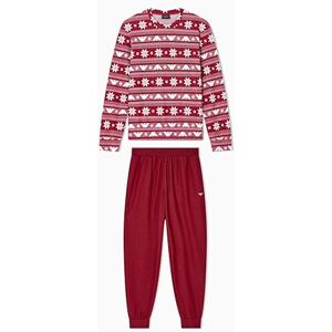 EM000617 EMPORIO ARMANI Męska piżama żakardowa z mankietami zestaw czerwony M, Czerwony, M EM000617 EMPORIO ARMANI Męska piżama żakardowa z mankietami zestaw czerwony M, Czerwony, M