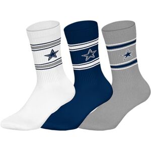22300001 DALLAS COWBOYS 3pk Crew Socks WHT/BLU/MGR 39/42 22300001 DALLAS COWBOYS 3pk Crew Socks WHT/BLU/MGR 39/42