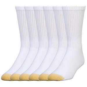656s-010 GOLDTOE Men's 656s Cotton Crew Athletic Socks, Multipairs, White (6-Pairs), Large 656s-010 GOLDTOE Men's 656s Cotton Crew Athletic Socks, Multipairs, White (6-Pairs), Large