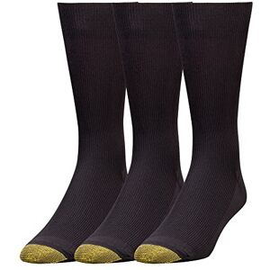 101s-001 GOLDTOE Men's Metropolitan Crew Dress Socks, 3-Pairs, Black, Shoe Size: 6-12.5 101s-001 GOLDTOE Men's Metropolitan Crew Dress Socks, 3-Pairs, Black, Shoe Size: 6-12.5