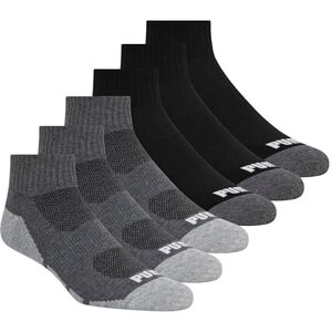 P105497 PUMA Socks Men's Quarter Cut Socks, Grey/Grey, Sock Size:10-13/Shoe Size: 6-12 (Pack of 6) P105497 PUMA Socks Men's Quarter Cut Socks, Grey/Grey, Sock Size:10-13/Shoe Size: 6-12 (Pack of 6)