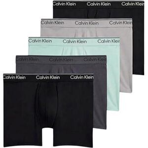 LV00NB44133ZRXS Calvin Klein Bokserki męskie 5Pk LV00NB4413 bokserki, zielone (czarny/jasny odlew/Feel The Mint/Shor), XS LV00NB44133ZRXS Calvin Klein Bokserki męskie 5Pk LV00NB4413 bokserki, zielone (czarny/jasny odlew/Feel The Mint/Shor), XS