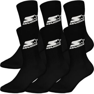 14100069 STARTER 6 pack Crew Socks Black 35/38 14100069 STARTER 6 pack Crew Socks Black 35/38