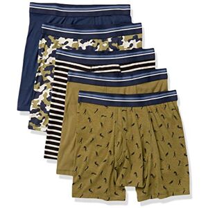 S17AE80004-MultA-X-Large Amazon Essentials Men's Bokserki bez metek, Pack of 5, Ciemnoniebieski/Czarny Biały Pasek/Moro/Wojownik/Zielony wojskowy, XL S17AE80004-MultA-X-Large Amazon Essentials Men's Bokserki bez metek, Pack of 5, Ciemnoniebieski/Czarny Biały Pasek/Moro/Wojownik/Zielony wojskowy, XL