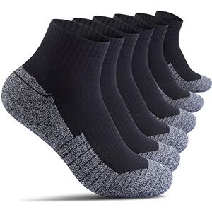 MS12-6PK-Black-One AMAZ-PLAY bawełniane skarpety dla mężczyzn, niski krój, maksymalna poduszka, grube, atletyczne, męskie skarpety do wędrówek, biegania, sportu, pracy, 6 sztuk, kolor czarny, rozmiar 6-12, czarny, Shoe MS12-6PK-Black-One AMAZ-PLAY bawełniane skarpety dla mężczyzn, niski krój, maksymalna poduszka, grube, atletyczne, męskie skarpety do wędrówek, biegania, sportu, pracy, 6 sztuk, kolor czarny, rozmiar 6-12, czarny, Shoe