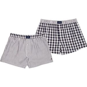 Tommy Hilfiger Bokserki męskie, 2 sztuki, Chester 2 sztuki, tkane bokserki/1U87901548, Wielokolorowy (409 Peacoat/Multi), 48 Tommy Hilfiger Bokserki męskie, 2 sztuki, Chester 2 sztuki, tkane bokserki/1U87901548, Wielokolorowy (409 Peacoat/Multi), 48