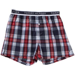 Tommy Hilfiger Męskie szorty 1U87900496 / Alfi Woven Boxer, Niebieski (Peacoat/Check), 48 Tommy Hilfiger Męskie szorty 1U87900496 / Alfi Woven Boxer, Niebieski (Peacoat/Check), 48