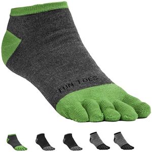 FT TS 1013 Blk/Org/G-Grn FUN TOES Mens Toe Socks Barefoot Running Lightweight -Value 6 Pairs Pack- Size 6-12 (2 Grey-Black/ 2 Black-Grey/ 2 Grey-Green) FT TS 1013 Blk/Org/G-Grn FUN TOES Mens Toe Socks Barefoot Running Lightweight -Value 6 Pairs Pack- Size 6-12 (2 Grey-Black/ 2 Black-Grey/ 2 Grey-Green)
