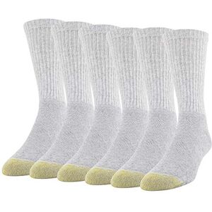 656S GOLDTOE Men's Cotton Crew Athletic Socks, Multipairs, Grey Heather (6-Pairs), Large 656S GOLDTOE Men's Cotton Crew Athletic Socks, Multipairs, Grey Heather (6-Pairs), Large
