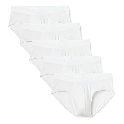 AEMN20896_White Amazon Essentials Męskie super miękkie majtki modalne, 5 sztuk, biały, S AEMN20896_White Amazon Essentials Męskie super miękkie majtki modalne, 5 sztuk, biały, S