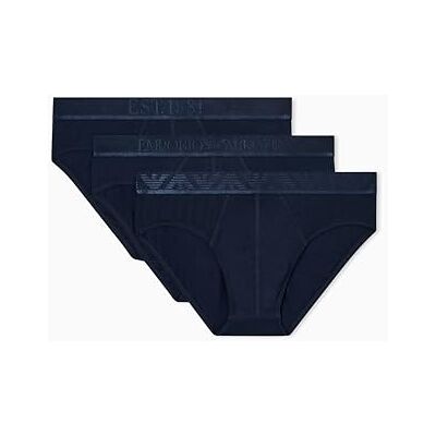 EM000258 EMPORIO ARMANI Męskie błyszczące majtki Logoband, 3-pak, niebieskie, M, NIEBIESKI, M EM000258 EMPORIO ARMANI Męskie błyszczące majtki Logoband, 3-pak, niebieskie, M, NIEBIESKI, M