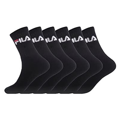 Fila Męskie skarpety sportowe Zestaw 6 Męskie wysokie skarpety, Trening i zginanie Fila Męskie skarpety sportowe Zestaw 6 Męskie wysokie skarpety, Trening i zginanie