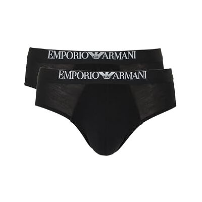 EM000251AF14134MC005 EMPORIO ARMANI Męskie miękkie w dotyku bambusowe majtki wiskozowe, 2 szt., czarne, M, Czarny/czarny, M EM000251AF14134MC005 EMPORIO ARMANI Męskie miękkie w dotyku bambusowe majtki wiskozowe, 2 szt., czarne, M, Czarny/czarny, M
