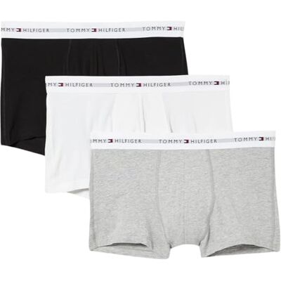 UM0UM02761 Tommy Hilfiger 3p Trunk Bokserki Mężczyźni,Wielokolorowy (szary wrzosowy/czarny/biały),XL UM0UM02761 Tommy Hilfiger 3p Trunk Bokserki Mężczyźni,Wielokolorowy (szary wrzosowy/czarny/biały),XL
