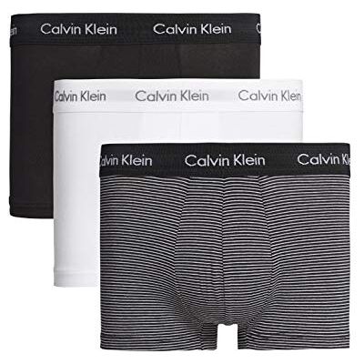U2664G Calvin Klein 3P Low Rise Trunk Bokserki (szorty) Mężczyźni, biały/czarny, M U2664G Calvin Klein 3P Low Rise Trunk Bokserki (szorty) Mężczyźni, biały/czarny, M