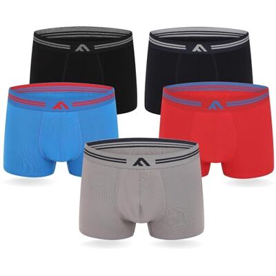 BB02 FM London Mężczyźni Super miękki bambus Bokserki (szorty), 5er-Pack, Klasyczny, S BB02 FM London Mężczyźni Super miękki bambus Bokserki (szorty), 5er-Pack, Klasyczny, S