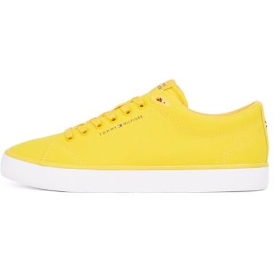 FM0FM05396 Tommy Hilfiger Męskie tenisówki Core Canvas Low Top Vulcanized, Żółty podstawowy żółty, 40 EU FM0FM05396 Tommy Hilfiger Męskie tenisówki Core Canvas Low Top Vulcanized, Żółty podstawowy żółty, 40 EU