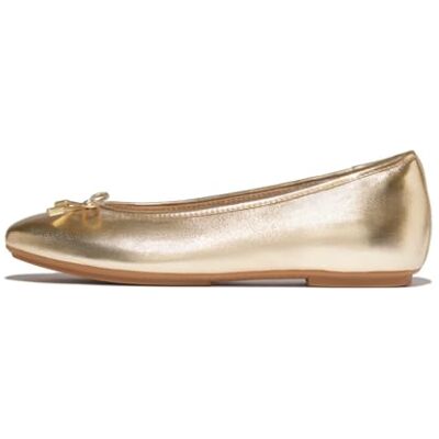 IH2-675 Fitflop DELICATI Damskie płaskie baleriny z miękkiej skóry metalicznej, platynowe, 4 UK, Platino, 4 UK Narrow IH2-675 Fitflop DELICATI Damskie płaskie baleriny z miękkiej skóry metalicznej, platynowe, 4 UK, Platino, 4 UK Narrow
