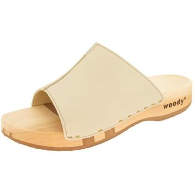 13223 Woody Damskie buty drewniane Anja, kremowe, 41 EU, kremowy, 41 EU 13223 Woody Damskie buty drewniane Anja, kremowe, 41 EU, kremowy, 41 EU