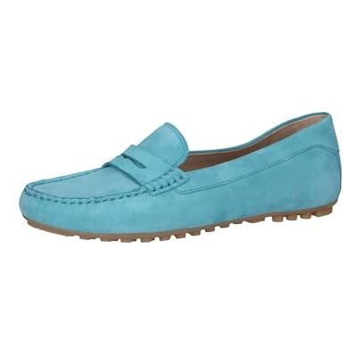 9-24651-42 CAPRICE Damskie mokasyny ze skóry, eleganckie, niebieskie (Blue Suede), 37 EU 9-24651-42 CAPRICE Damskie mokasyny ze skóry, eleganckie, niebieskie (Blue Suede), 37 EU