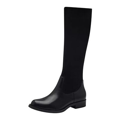 8-85502-43 Tamaris COMFORT damskie wysokie kozaki bez obcasa, z zamkiem błyskawicznym, eleganckie, czarne (czarne), rozmiar 36 EU 8-85502-43 Tamaris COMFORT damskie wysokie kozaki bez obcasa, z zamkiem błyskawicznym, eleganckie, czarne (czarne), rozmiar 36 EU
