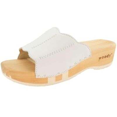 303 Woody Damskie buty drewniane Anna, białe, rozmiar 39 EU, biały, 39 eu 303 Woody Damskie buty drewniane Anna, białe, rozmiar 39 EU, biały, 39 eu