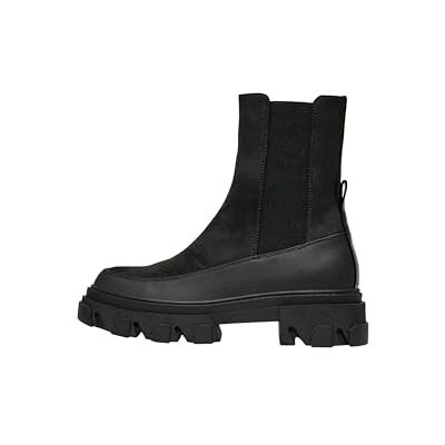 15238956 ONLY Damskie buty Onltola-1 Nubuck PU Chunky Boot-Noos Ankle, Czarny, 38 EU 15238956 ONLY Damskie buty Onltola-1 Nubuck PU Chunky Boot-Noos Ankle, Czarny, 38 EU