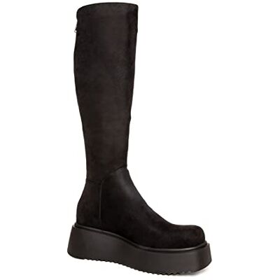 LMF 1870 - Black Suede LAMODA Zimowe buty do kolan Cruel Chunky, EU 40, czarny zamsz, 40 EU LMF 1870 - Black Suede LAMODA Zimowe buty do kolan Cruel Chunky, EU 40, czarny zamsz, 40 EU